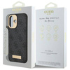 Original Case IPHONE 16 Guess Hardcase 4G Logo Plate MagSafe (GUHMP16SU4GPRK) black
