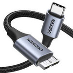 Kabel USB C - Micro USB B 3.0 5Gb/s 3A 1m Ugreen US565 - szary