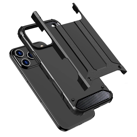 Etui Hybrid Armor na iPhone 17 Pro Max pancerne - czarne