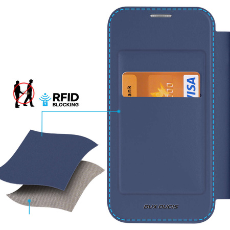 Dux Ducis Skin X Pro Magnetic Flip MagSafe Case iPhone 15 Pro Max - Blue