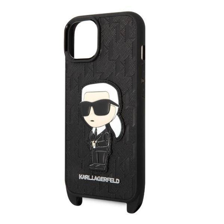 Karl Lagerfeld NFT Monogram Ikonik Patch - Etui iPhone 14 (czarny)