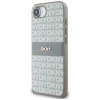 DKNY Repeat Texture Pattern with Tonal Stripe iPhone 16e Case - Beige