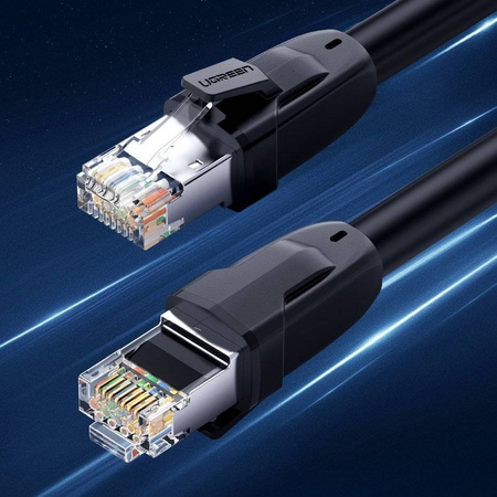 Ugreen kabel przewód internetowy sieciowy Ethernet patchcord RJ45 Cat 8 T568B 2m czarny (70329)