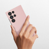 Dux Ducis Grit Hülle für Samsung Galaxy S23 Ultra elegante Hülle aus Kunstleder MagSafe Pink