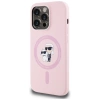 Karl Lagerfeld Silicone Karl&amp;Choupette MagSafe iPhone 14 Pro Case - Pink
