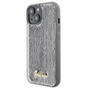 Guess Sequin Script Metal case for iPhone 15 - silver