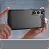 Hülle für Carbon Case Samsung Galaxy S24+ flexible Silikon-Carbon-Hülle - Schwarz