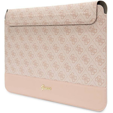 Guess Sleeve GUCS14PS4SGP 14&quot; pink/pink 4G Stripe Metal Logo