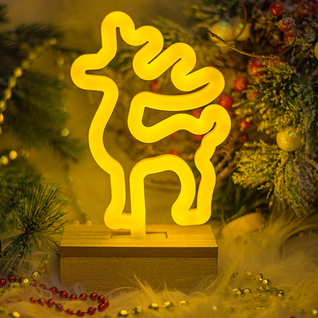 Neon Wood Stand LED RENIFER biały ciepły FLNW02 Forever Light