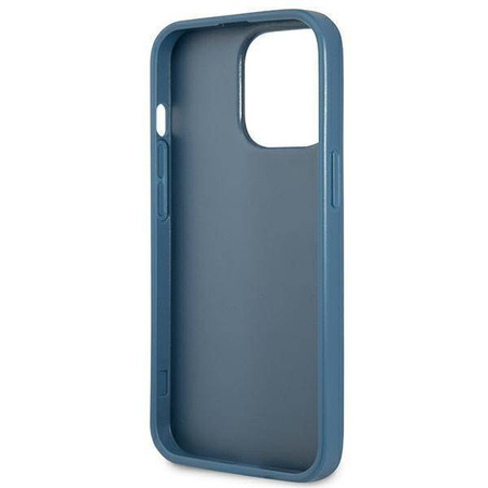 Schutzhülle IPHONE 13 PRO Guess Hardcase 4G Triangle Logo Cardslot (GUHCP13LP4TPB) blau
