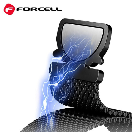 Pasek do Samsung Galaxy Watch Forcell F-Design FS10 stal 22 mm czarny