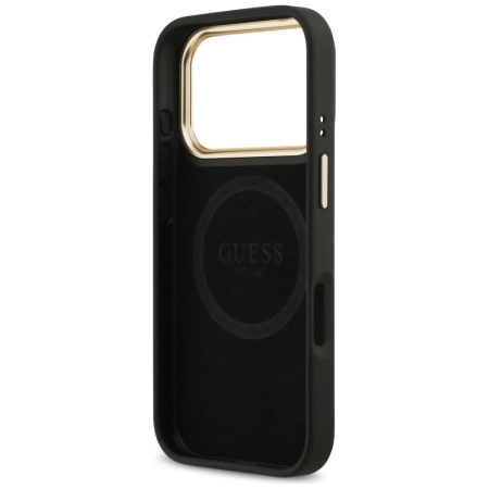 Guess 4G Logo Plate MagSafe Case for iPhone 17 Pro - Black
