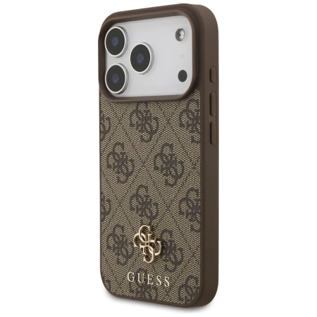 Guess 4G Small Classic Logo MagSafe Hülle für iPhone 17 Pro – braun
