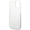Schutzhülle IPHONE 14 PLUS Guess Hardcase Flower Liquid Glitter violett