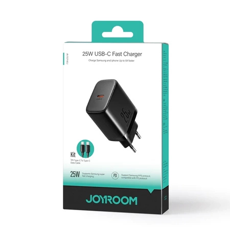 Szybka ładowarka Joyroom JR-TCF11 o mocy do 25W + kabel USB-C / USB-C 1m - biała