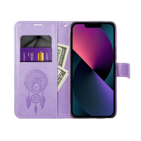 Kabura MEZZO Book do SAMSUNG A15 5G łapacz snów fioletowy