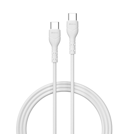 Devia kabel Kintone USB-C - USB-C 1,0 m 3A biały