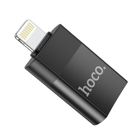 HOCO adapter OTG ze złącza USB A (żeński) do Lightning 8-pin UA17 czarny