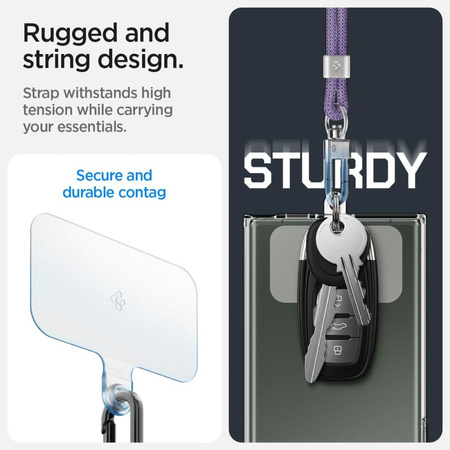 SPIGEN UNIVERSAL STRAP SET CROSSBODY & WRIST DEEP PURPLE