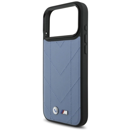 Etui BMW M Quilted Logo MagSafe na iPhone 17 Pro Max - niebieskie