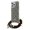 Etui Guess Crossbody Cord 4G Print na iPhone 15 Pro Max - brązowe