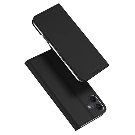 Etui Dux Ducis Skin Pro na iPhone 16 z klapką i miejscem na kartę - czarne