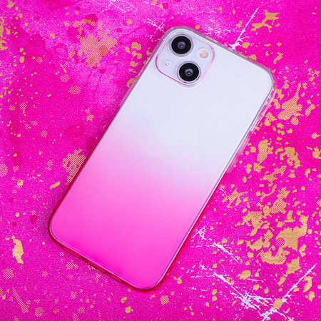 Nakładka Gradient 2 mm do iPhone 13 6,1" różowa