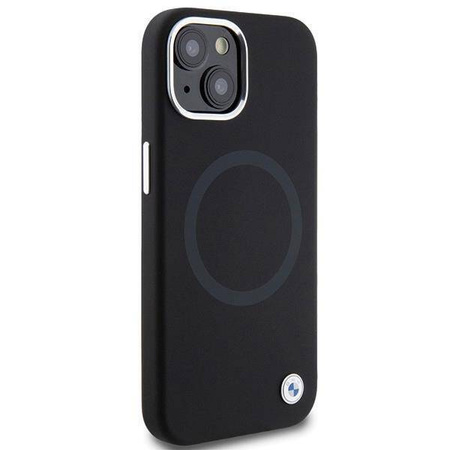 BMW Signature Liquid Silicone MagSafe case for iPhone 15 Plus - black