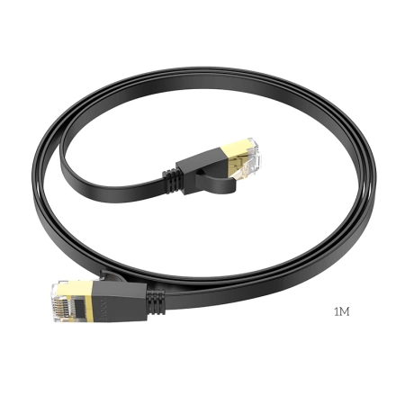 HOCO kabel Ethernet US07 6 Gigabit 1M Czarny
