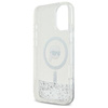 Original Handyhülle IPHONE 16 PLUS Karl Lagerfeld Hardcase Liquid Glitter Karl Head MagSafe (KLHMP16MLGKISGH) transparent