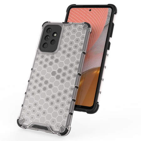 Honeycomb etui pancerny pokrowiec z żelową ramką Samsung Galaxy A72 4G niebieski
