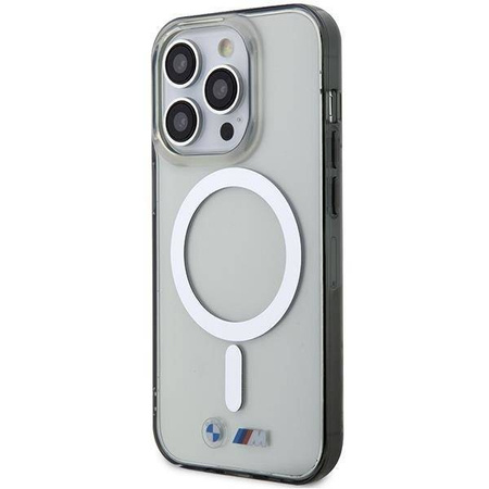 Hülle BMW BMHMP14LHCRS iPhone 14 Pro 6.1" transparente Hardcase Silberring MagSafe