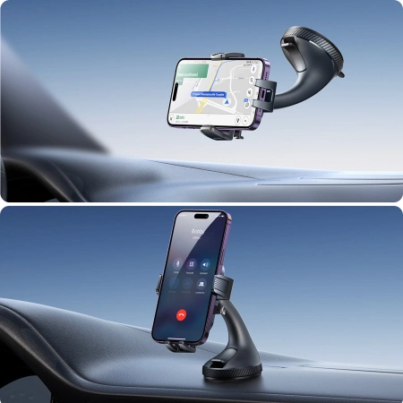 Joyroom JR-OK6 clamp phone holder for glass - black