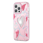 Kingxbar Heart Star Series Hülle für iPhone 14 Pro Max rosa Herzhülle