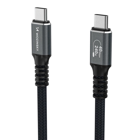 Wozinsky WPS-UY41S USB-C Thunderbolt 4 Kabel 240W 1m 4K - Schwarz