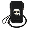 Karl Lagerfeld Torebka KLHCP12MOPHKHK 6,1" czarny/black hardcase Saffiano Ikonik Karl`s Head
