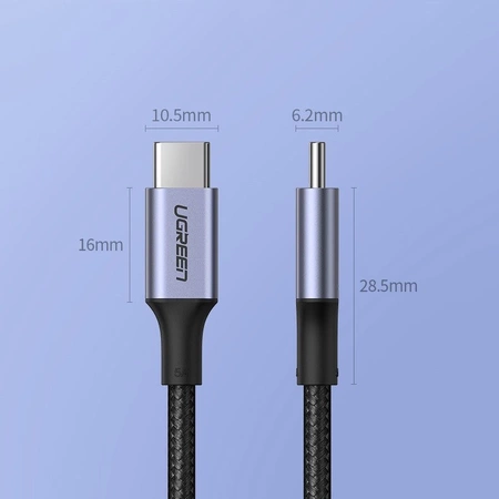 Ugreen cable USB Type C - USB Type C 5 A 100 W Power Delivery Quick Charge 3.0 FCP 480 Mbps 1 m black (70427 US316)