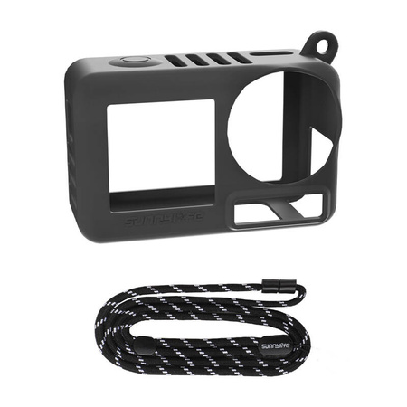 Silikonowe etui z paskiem Sunnylife OA5-BHT885-D do ACTION 5 PRO (czarny)