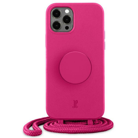 Etui JE PopGrip iPhone 12/12 Pro 6,1"różowy/orchid flower 30090 (Just Elegance)
