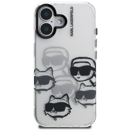 KARL LAGERFELD futerał do IPHONE 16 KLHCP16SHMCHKCT (IML Multi K&C Head Pattern)