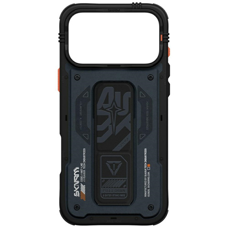 Etui Skinarma Aegis do iPhone 17 Pro Max Magnetic Charging + Grip Stand granatowy