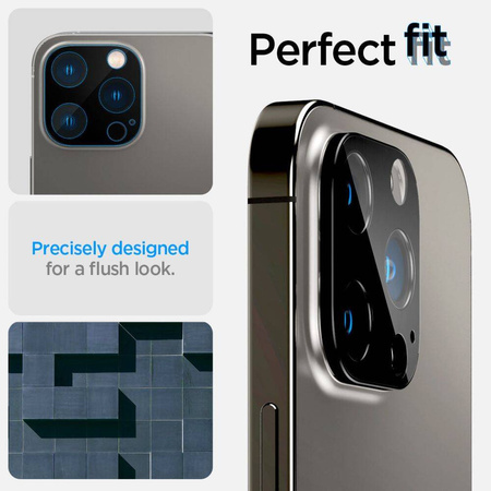 Spigen Optik. TR Camera Protector Kamera aus gehärtetem Glas (2 Stück) iPhone 14 Pro / 14 Pro Max schwarz