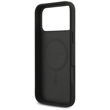 Guess 4G Circle Classic Logo MagSafe Hülle für iPhone 17 Pro Max - Schwarz