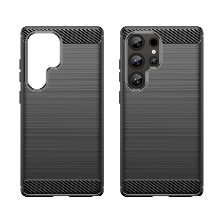Etui silikonowe Carbon Case do Samsung Galaxy S25 Ultra - czarne