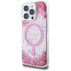 GUESS futerał do IPHONE 16 Pro kompatybilny z MagSafe GUHMP16LRGRGEP (Resin Bottom Glitter) różowy