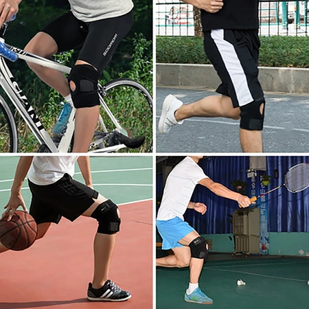 Ochraniacz sportowy Rockbros LF1106L na rzepkę i staw kolanowy rozmiar L - czarny