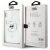 Etui Karl Lagerfeld IML Metal Choupette Head MagSafe na iPhone 15 Plus - białe