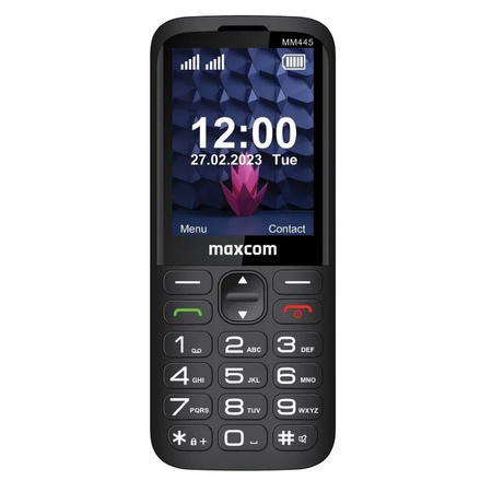 MAXCOM telefon dla seniora MM445 czarny