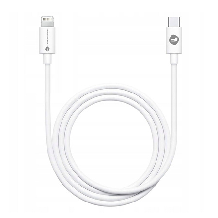 FORCELL kabel Typ C do Lightning 8-pin Power Delivery PD20W C291 TUBA biały 1 metr