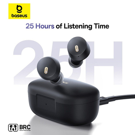 Baseus Bowie E18 wireless TWS ENC IPX4 headphones - black